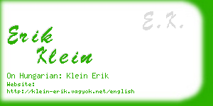 erik klein business card